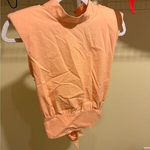 Express Peach Sleeveless Bodysuit